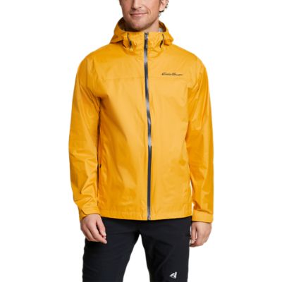 Men's Full Zip Rain Jacket with Hood - Cloud