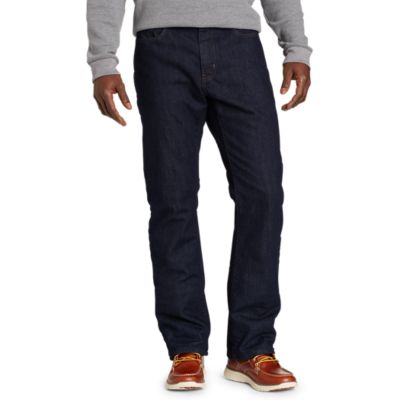 Eddie Bauer Men's Field Flannel-Lined Flex Straight Jeans