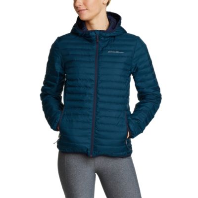 Women's Microlight Down Hooded Jacket Eddie Bauer Outlet