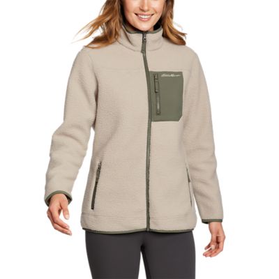 Eddie Bauer Women's Quest Plush Full-Zip Hoodie, Mist, Small at   Women's Coats Shop