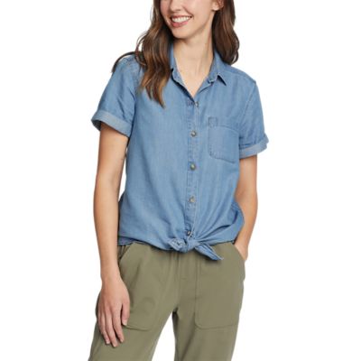 Image of Women's Halcyon Tie-Front Shirt - Solid