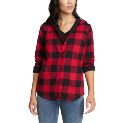 Flannel pullover women's hot sale