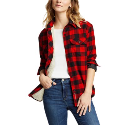 fur lined flannel shirt