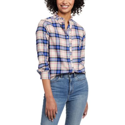 Image of Women's Field Flannel Ruffle Shirt