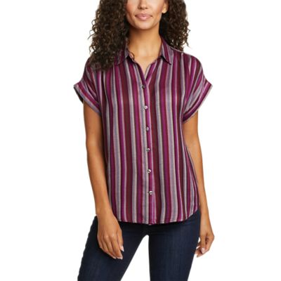 Image of Women's Halcyon Short-Sleeve Shirred Shirt