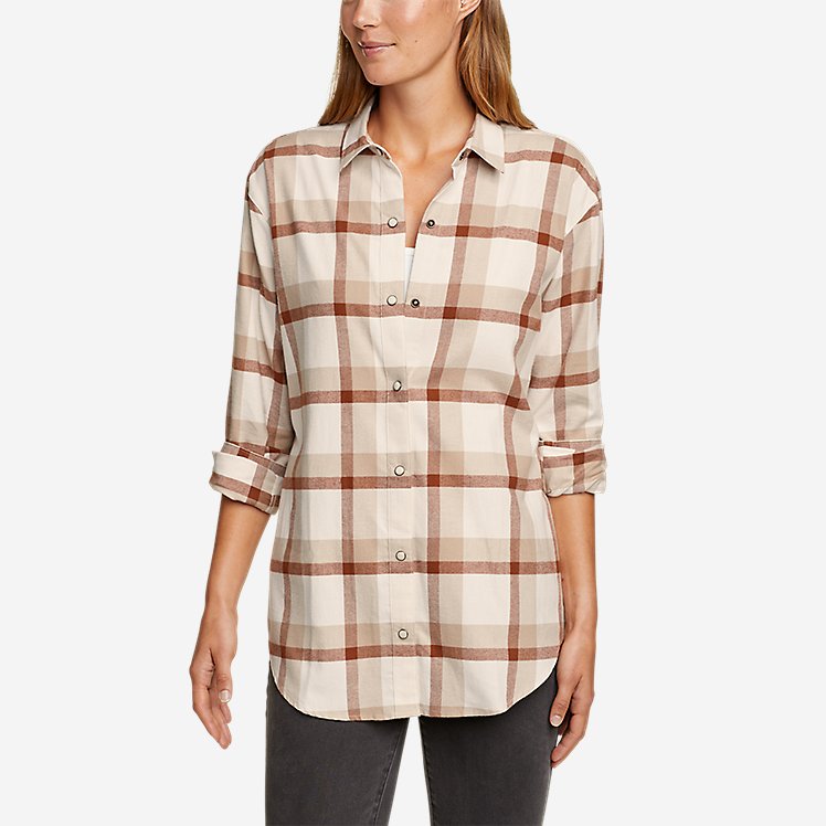 Women's Field Flannel Snap-Front Tunic large version