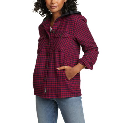 Women's Flannel Hoodie Shirt Jacket | Eddie Bauer Outlet