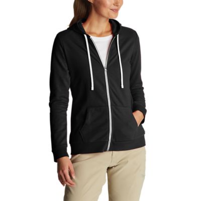 Zip down best sale hoodie women's