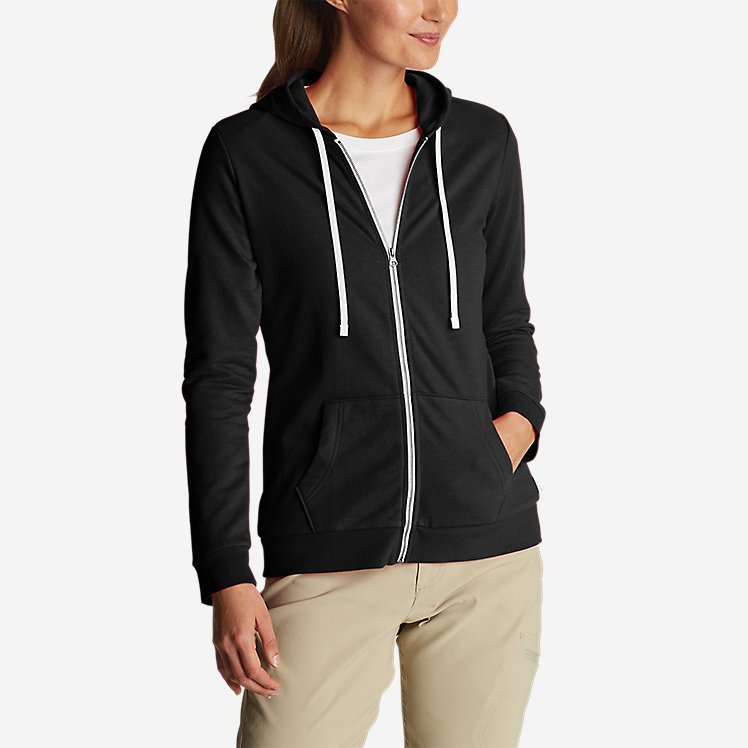 Womens Full Zip Hoodie Sweatshirt Color Block Sports Casual Pockets Hooded Coat 