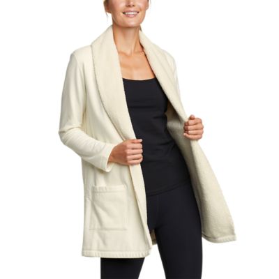 Womens long fleece outlet cardigan