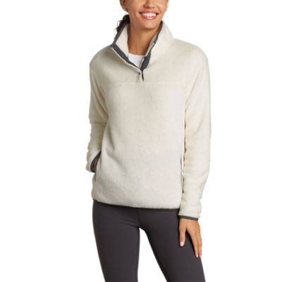 Women s Fast Plush Fleece Snap mock Eddie Bauer Outlet