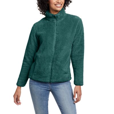 Eddie Bauer Women's Quest Plush Full-Zip Hoodie, Mist, Small at   Women's Coats Shop