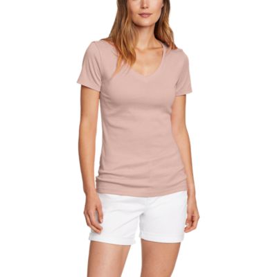 eddie bauer v neck t shirts women's