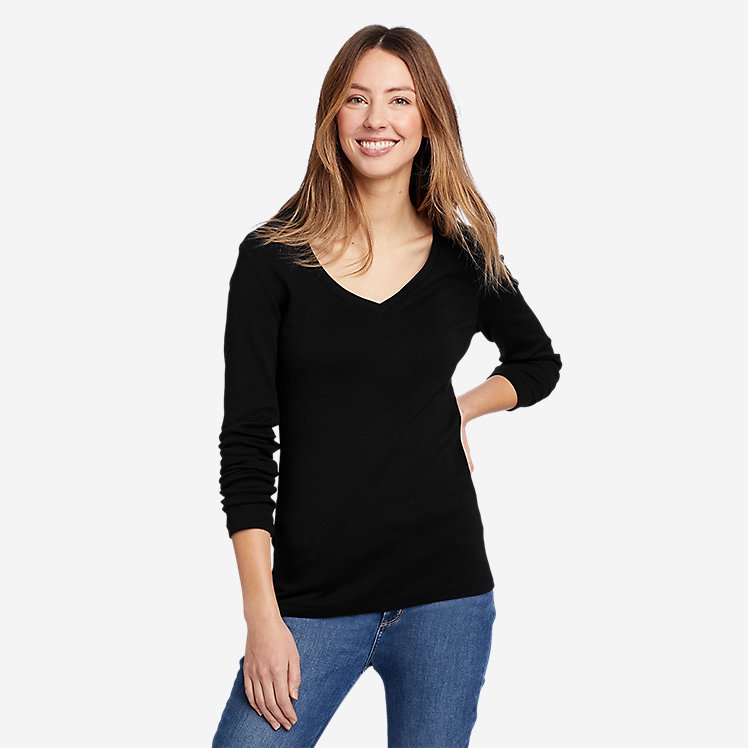 Women's Stine's Long-Sleeve V-Neck T-Shirt large version