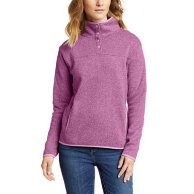 eddie bauer radiator fleece snap front pullover