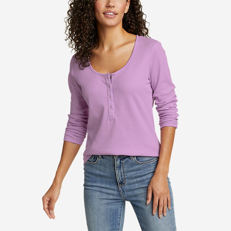 Women's Thermal Snap Henley | Eddie Bauer Outlet