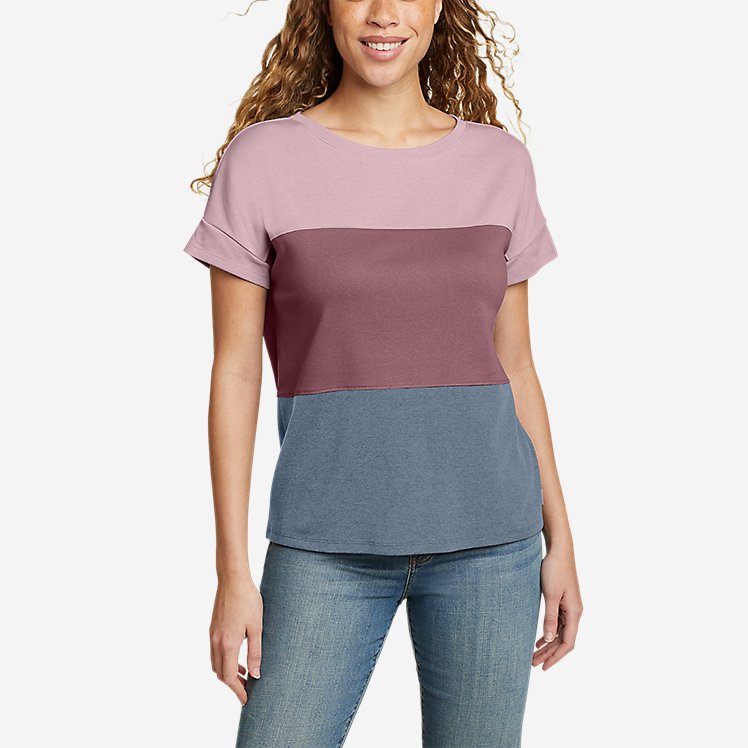Colorblock Short-Sleeve Pullover