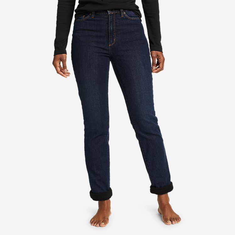 Womens Flannel Lined Jeans Slim Fit Cheap Sale | bellvalefarms.com