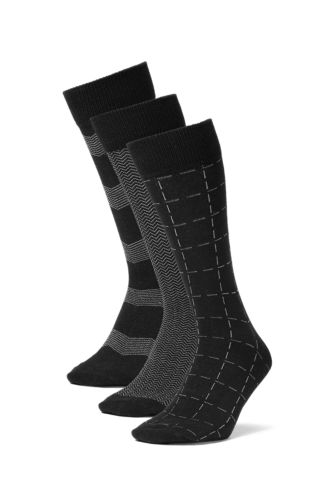 Image of Men's Pattern Crew Socks - 3-Pack