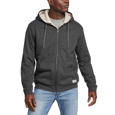 Men's Full Zip Sweater: Tall Full-Zip Charcoal Mix Sweater – American Tall