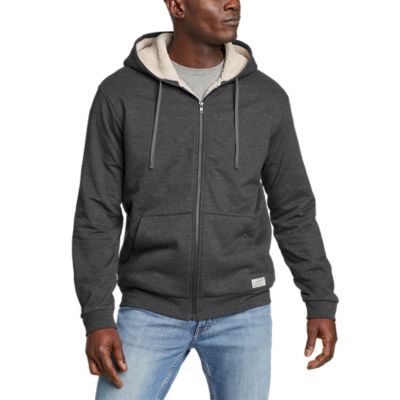 Fleece lined 2025 hooded sweatshirt mens