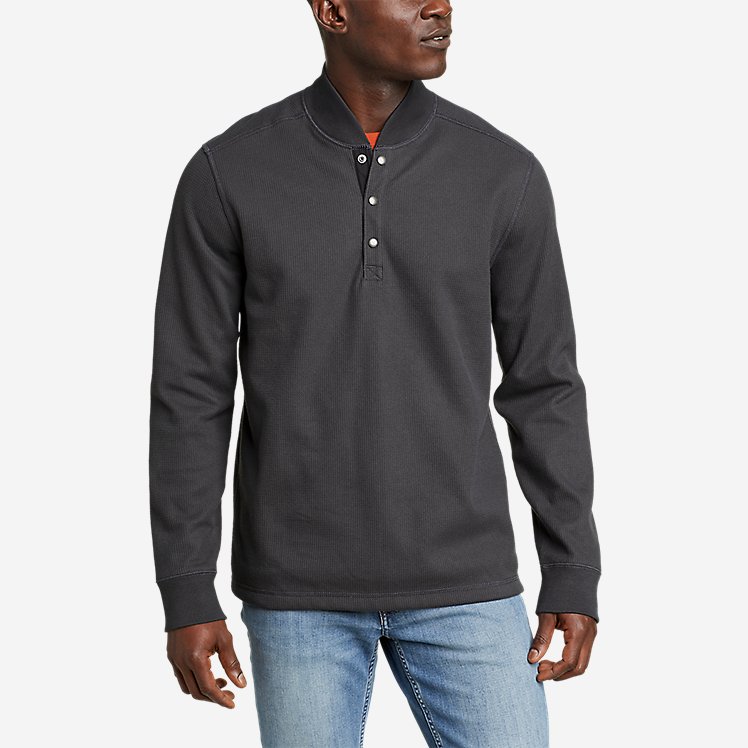 Men's Faux Shearling-lined Thermal Henley | Eddie Bauer Outlet