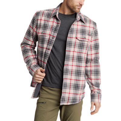 Men's THERMAL LINED Brushed Plaid FLANNEL SHIRT JACKET Insulated Body –  Tarlton Place