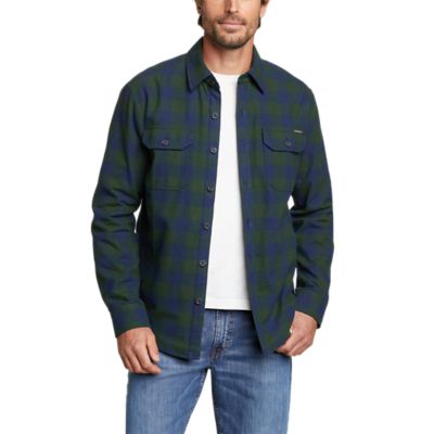 Eddie bauer 2024 lined flannel shirt