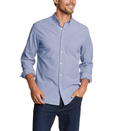 Men's Legend Wash Long-sleeve Poplin Shirt | Eddie Bauer Outlet