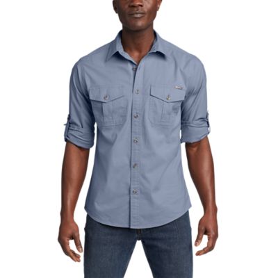 two pocket men's shirts long sleeve