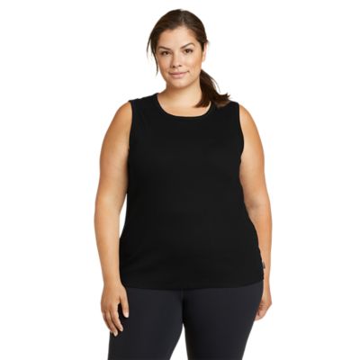 Plus size long tank tops clearance for layering