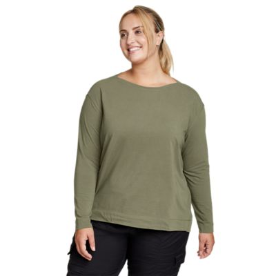 Image of Women's Tempo Light Long-Sleeve Boat-Neck T-Shirt