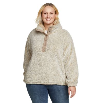 Image of Women's Fireside Plush Fleece Snap Funnel-Neck